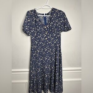 Floral blue SHEIN dress. Size M and only worn once.